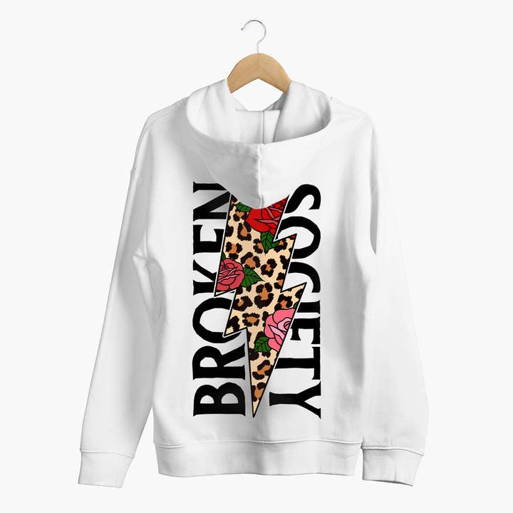 Huvtröja med rosor och djurtryck (Unisex) för wholesale av Broken Society
