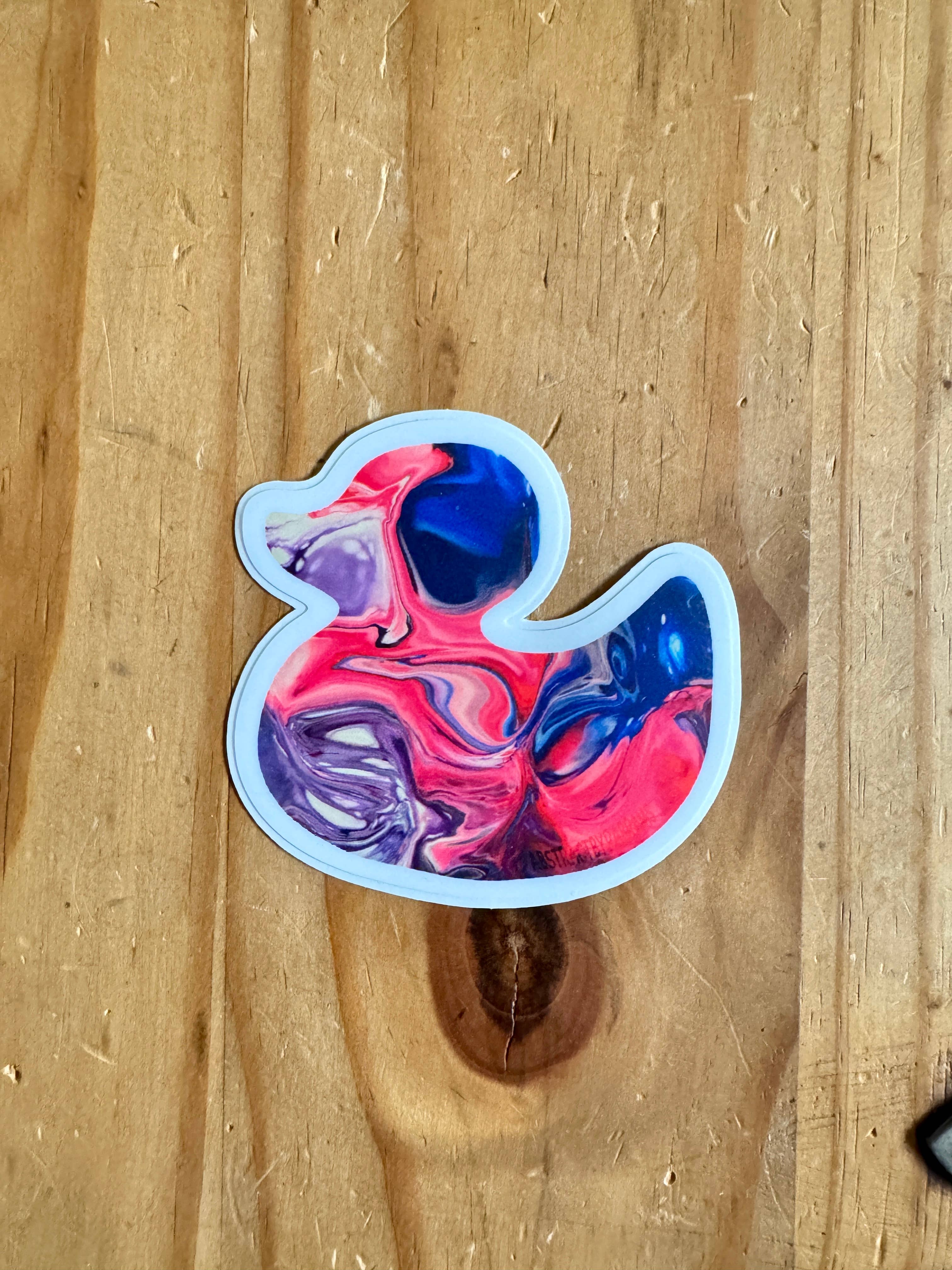 AbstractbyRabrams - Wholesale Sticker - Abstract Pride Flag Duck Sticker LGBTQ 9 Varieties Vinyl11