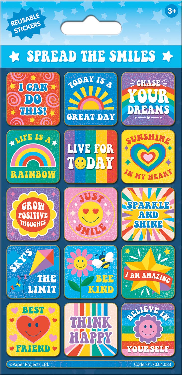 Paper Projects Ltd – wholesale Sticker – Child & baby – Spread the Smiles Sparkle Stickers0