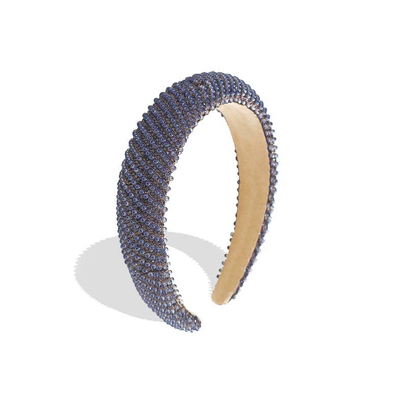 AMORINO SRL - Wholesale Fashion Headband - Women's - HAIRBAND WITH PEARLS AND COLORED RHINESTONES2