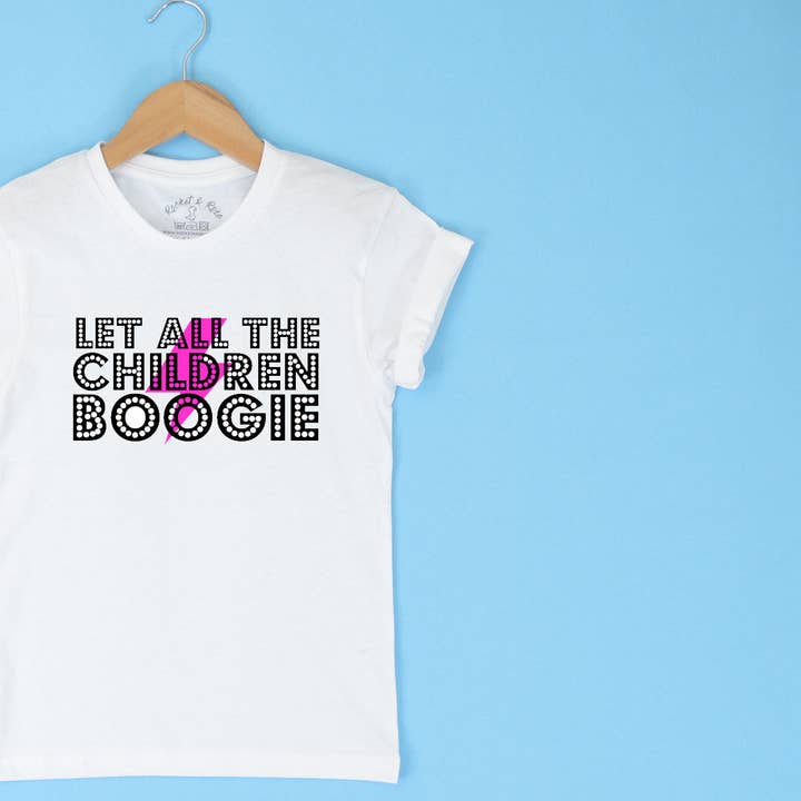 Boogie T-shirt voor kinderen van Let All The Children voor wholesale door Rocket & Rose Ltd