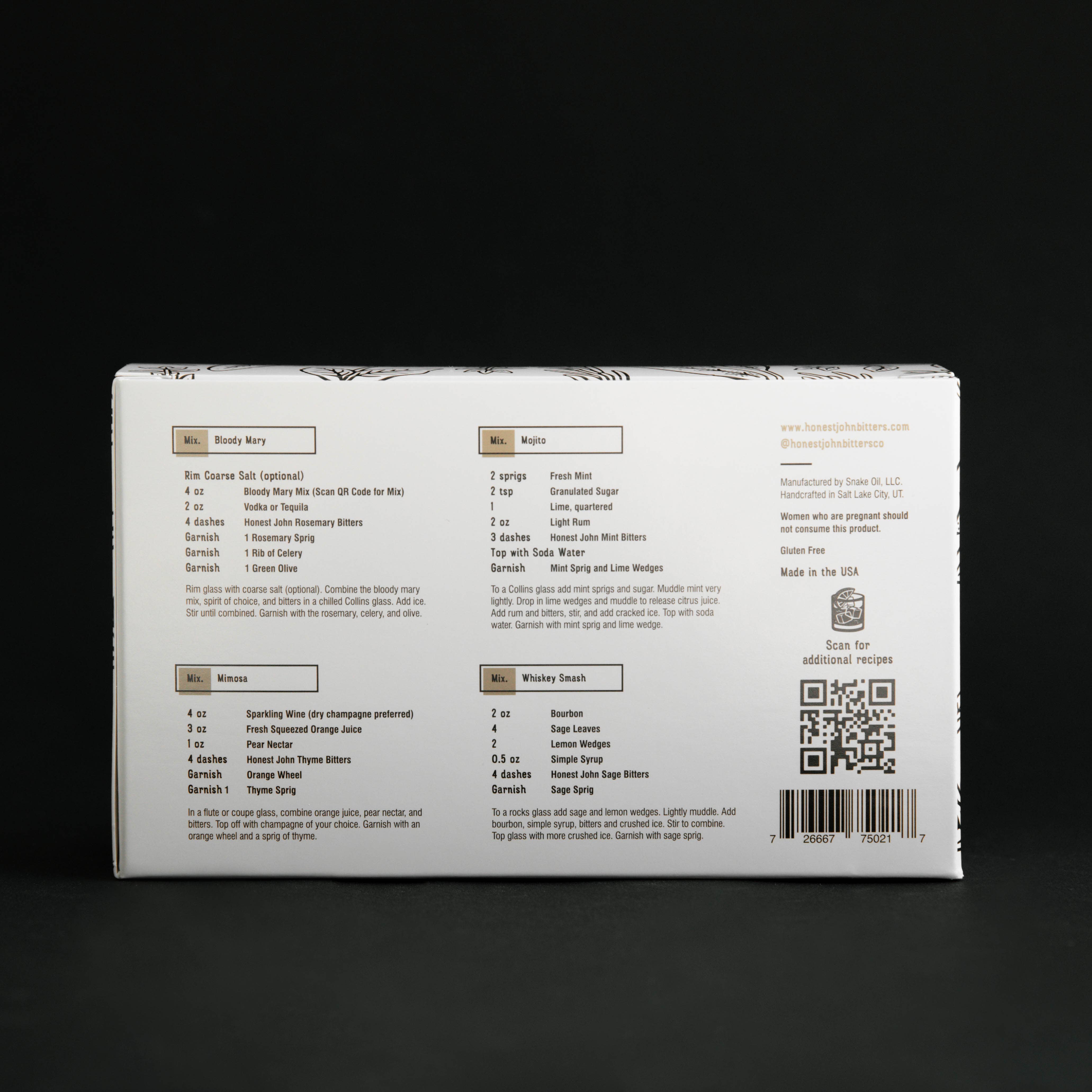 Honest John Bitters Co - Wholesale Bitters - Herbal Bitters Set - 4 x 1oz.1