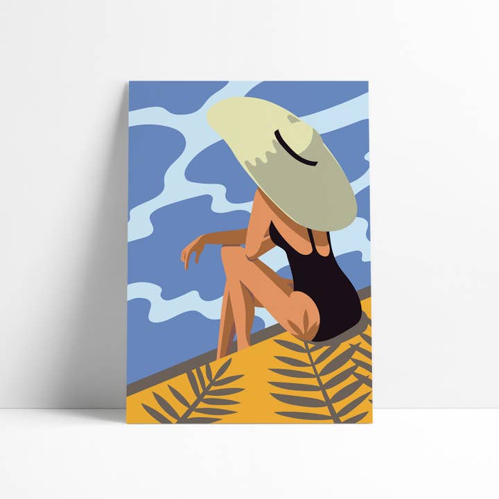 30X40 CM PLAKAT - Sonnenbaden Nr.1 für den Großhandel von David & David Studio