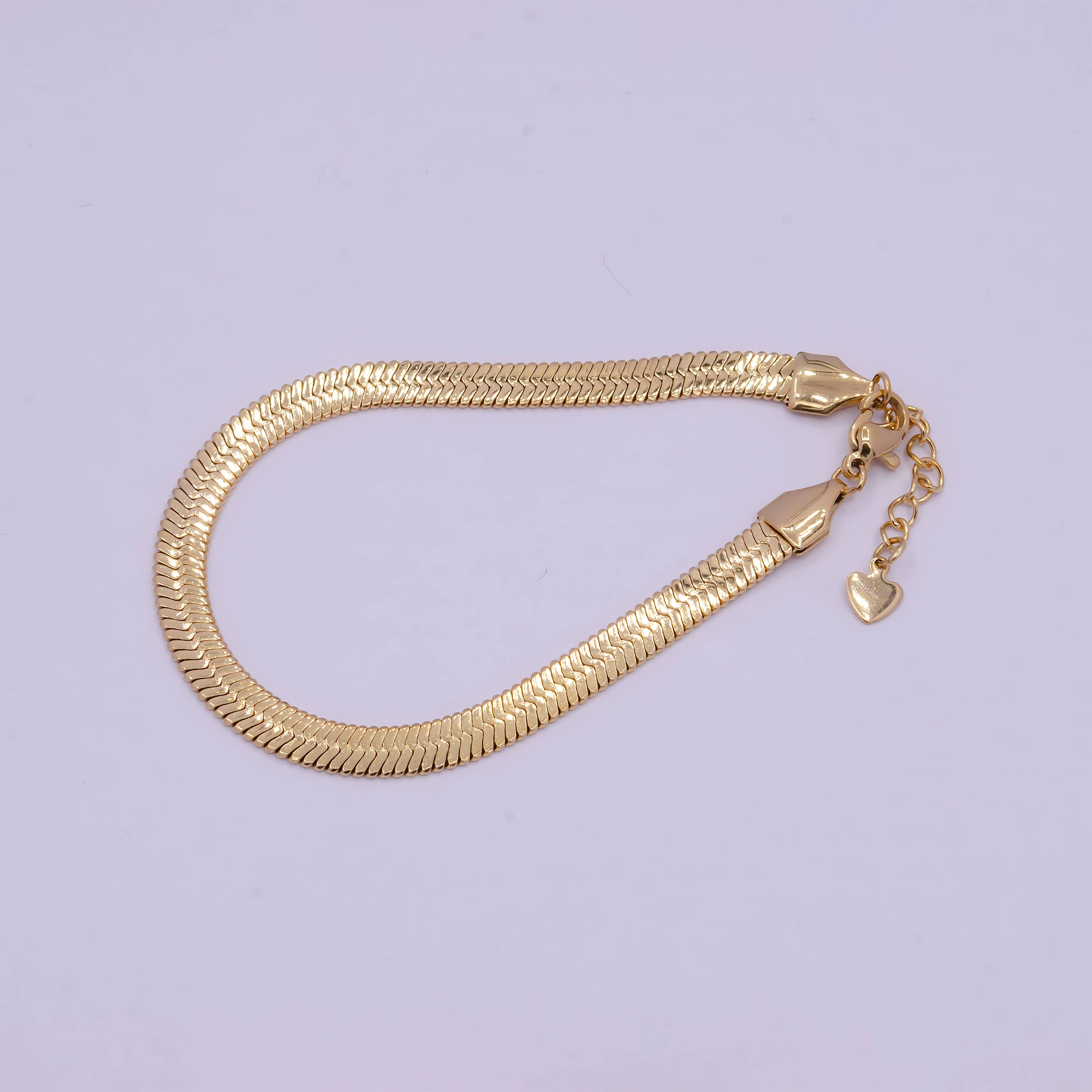 Aim Eternal - Wholesale Link & Chain Bracelet - 7" Gold Filled 3mm/4mm/5mm Herringbone Chain Bracelet2