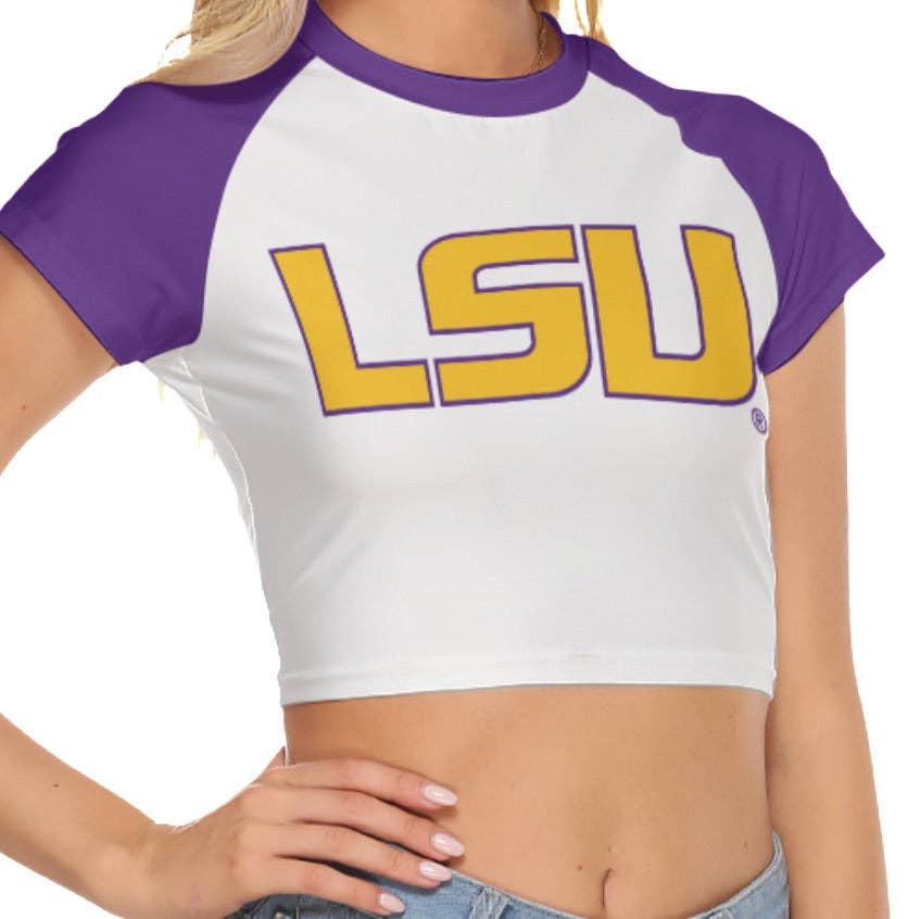 Lojo Collegiate Apparel - Wholesale Screen Printed T-Shirt - Women's - LSU Team Tee5