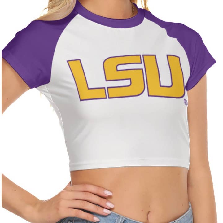 Lojo Collegiate Apparel - Wholesale Screen Printed T-Shirt - Women's - LSU Team Tee5