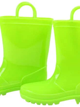 Pvc Rain Boots W/Loops-Lime Green-MD072431 for wholesale by General Wholesale Inc