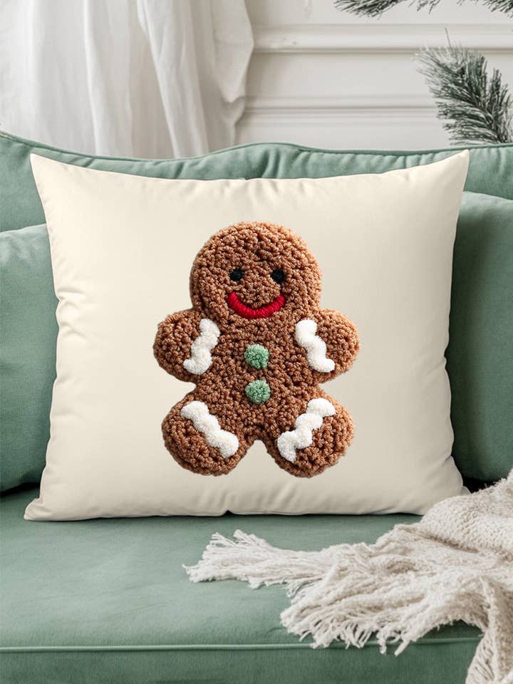Housse de Coussin Décorative Faux Fil Baisers Pain d'Épices pour la vente par Wholesale Accessory Market