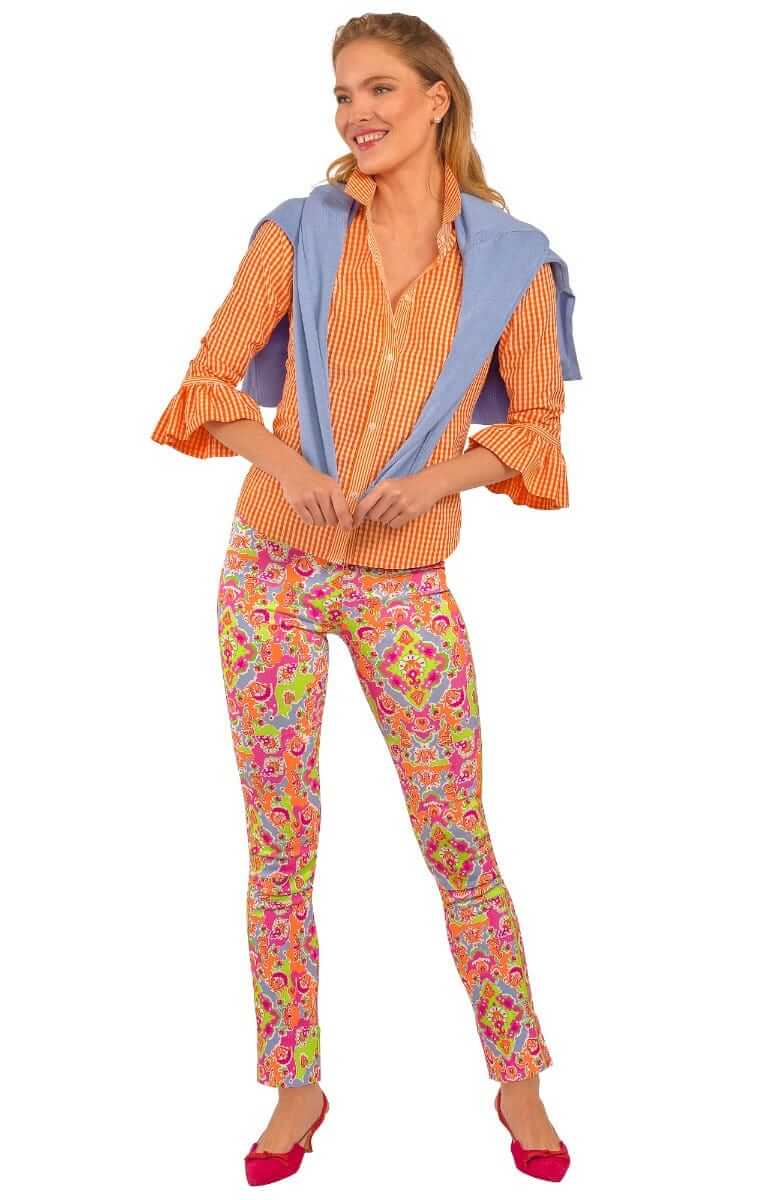 Gretchen Scott LLC – Engroshandel Skjorte med buttondown – til kvinder – Priss Bluse - Gingham15