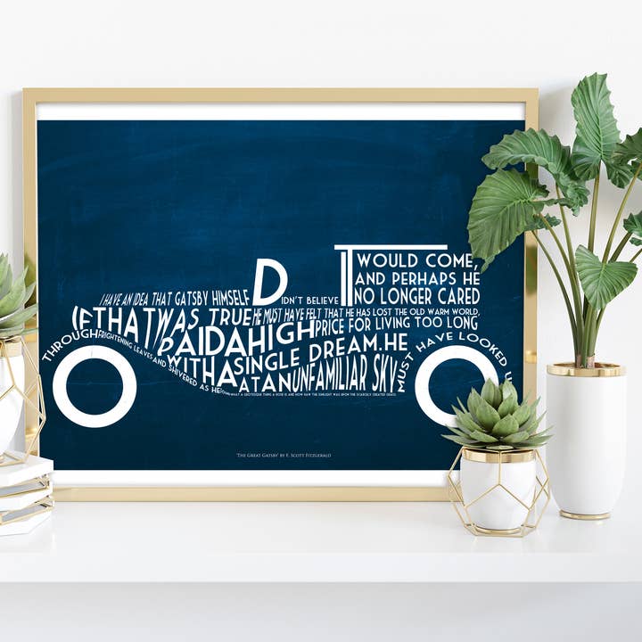 Frase de F. Scott Fitzgerald - O Grande Gatsby 2 - Impressão artística por atacado de Star Editions