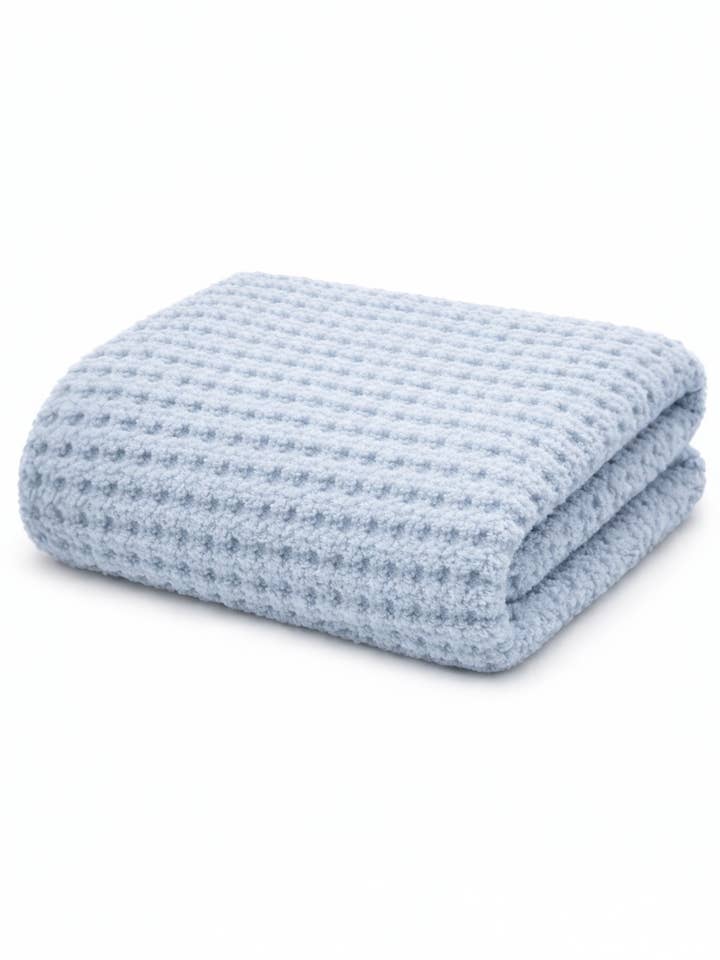 Phufy® Bliss Waffle Blanket, Baby Blue for wholesale by SpearmintLOVE