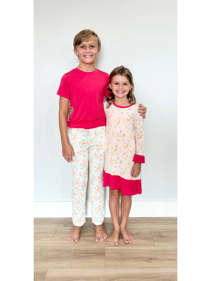 Sweet Bay Clothing – Großhandel Nachthemd – Kinder – Rosafarbenes Lebkuchenkleid1