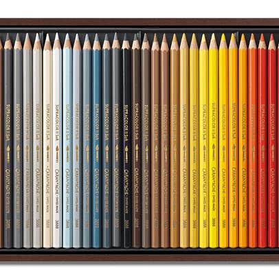 Caran d'Ache - Wholesale Colored Pencil - Set of 80 Colored Pencils SUPRACOLORâ„¢Aquarelle in Wooden Box