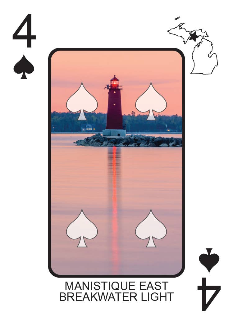 Phil Stagg Photography - Wholesale Playing Cards - LIGHTHOUSES OF MICHIGAN - Playing Cards - Euchre Friendly4