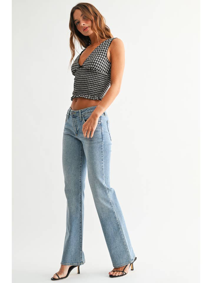 JUST BLACK DENIM - Wholesale Jeans - Women's - BP441J - LT - Low Rise Vintage Slim Bootcut2