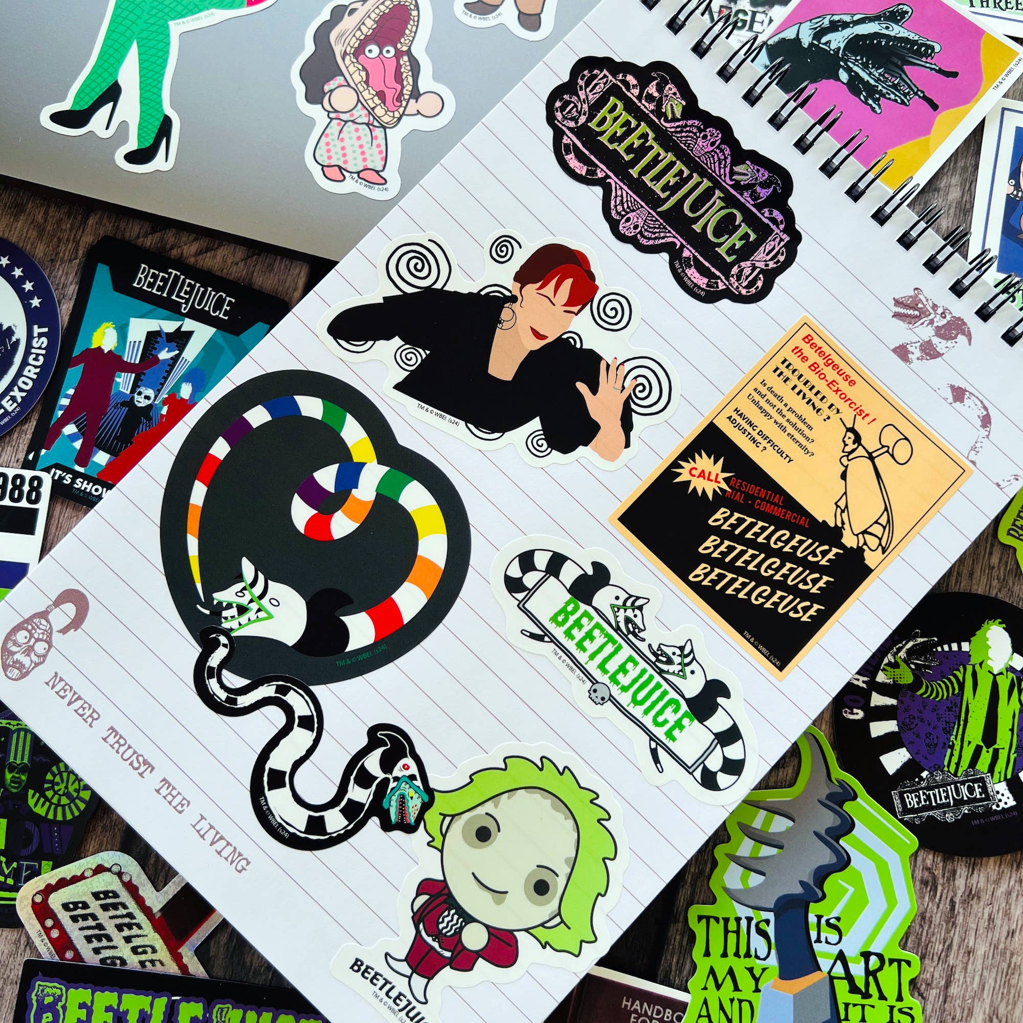 Conquest Journals - Vente Autocollant - Autocollants Beetlejuice Never Trust the Living (paquet de 60)5