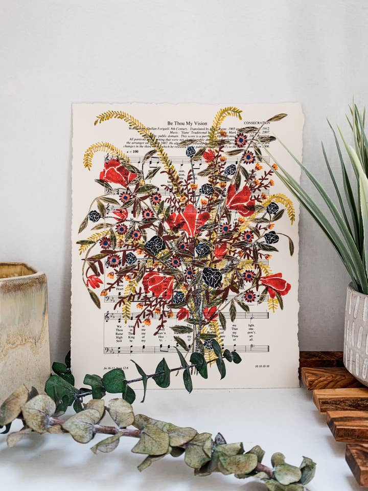 "Be Thou My Vision" Fine Art Print | Hymn Music Sheet for wholesale by Patsy Shaw