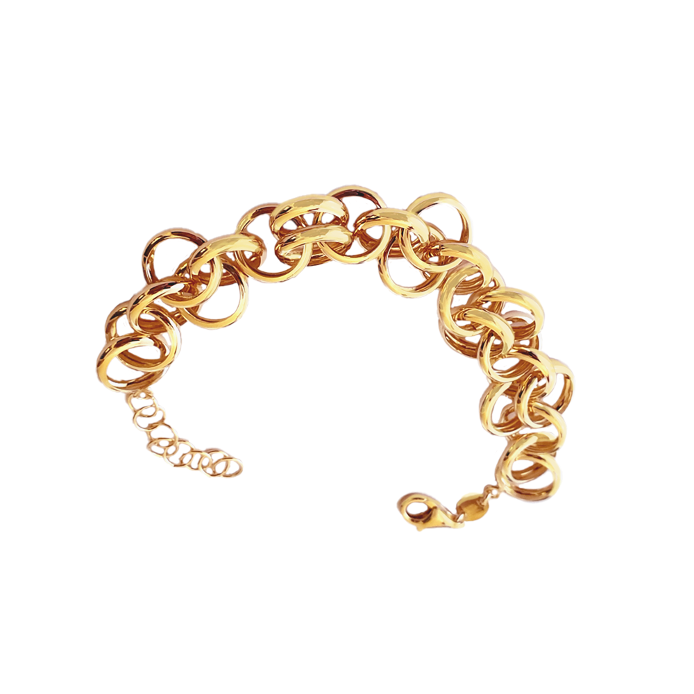 Cavas  gioielli - Wholesale Link & Chain Bracelet - Gold-plated silver link bracelet2