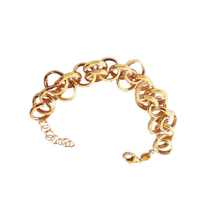 Cavas gioielli - Wholesale Link & Chain Bracelet - Gold-plated silver link bracelet2