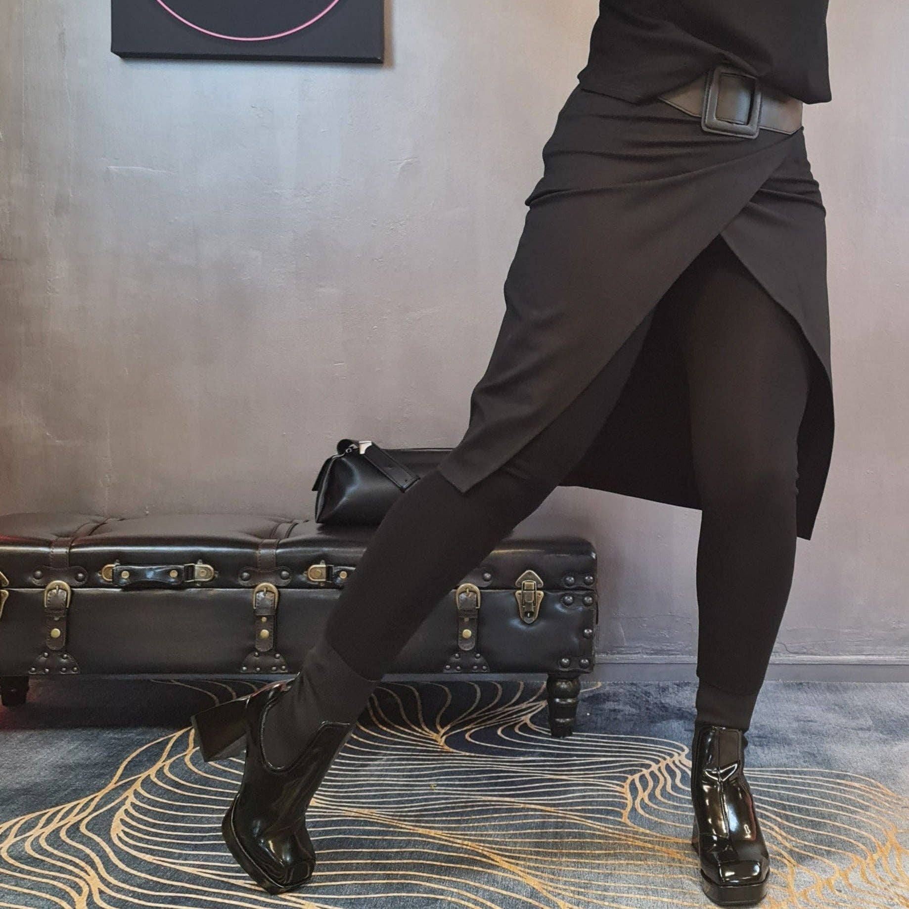 Simple Moderne - Wholesale Rok - Dames - Simple Moderne vintage punk legging met halve rok16