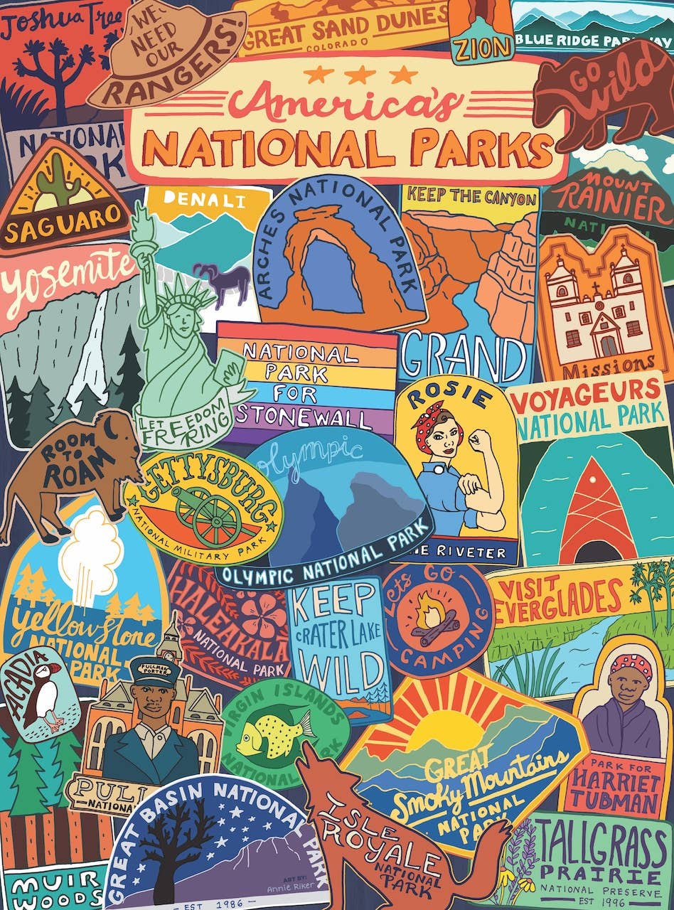 Puzzlefolk - Wholesale Puzzle - Adult - Adventure is Calling 1000 piece Nation Parks puzzle1