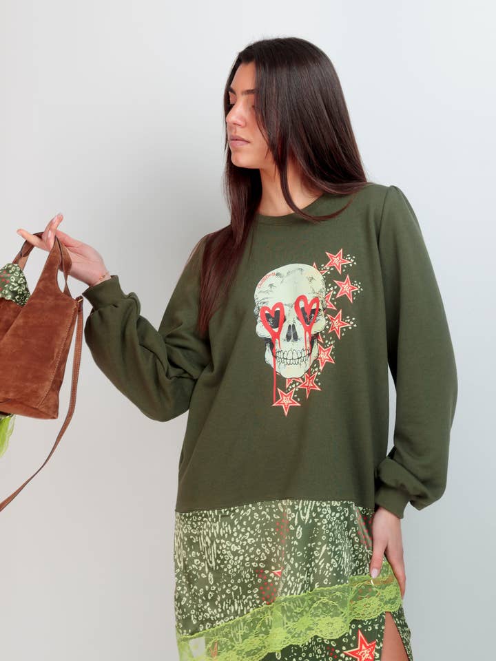 Gecombineerde sweatshirt Leo Star Crane voor wholesale door Chill&Buy