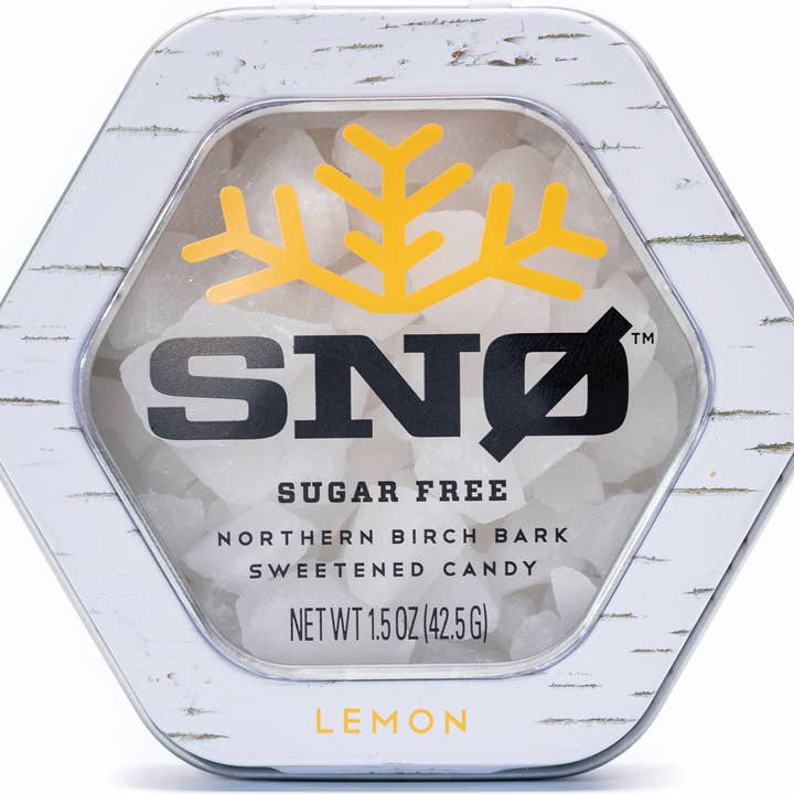 Lemon Sugar Free Candy - Keto & Vegan | 6 Tins for wholesale by SNØ
