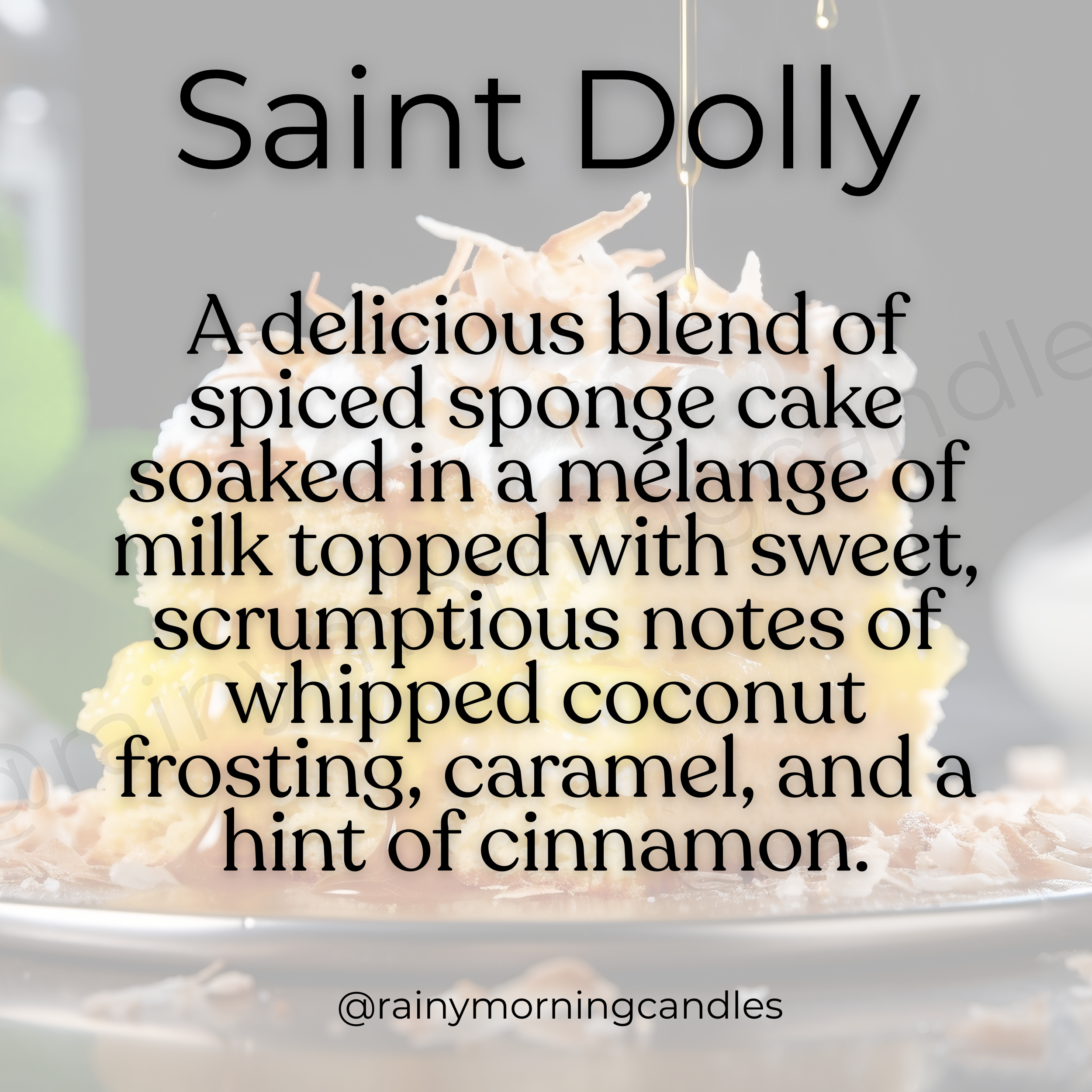Rainy Morning Candles - Wholesale Wax Melt - Saint Dolly | Coconut Cake Snap Bar Wax Melts4