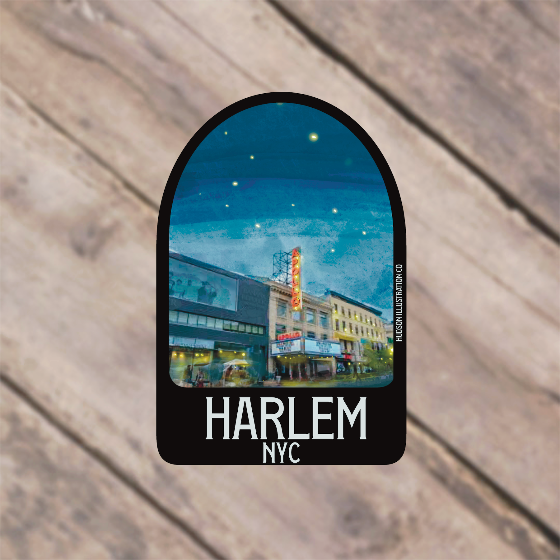 Hudson Illustration Co - About Town Co - Wholesale Sticker - Harlem NYC - Waterproof Sticker/Magnet/Print/Postcard0