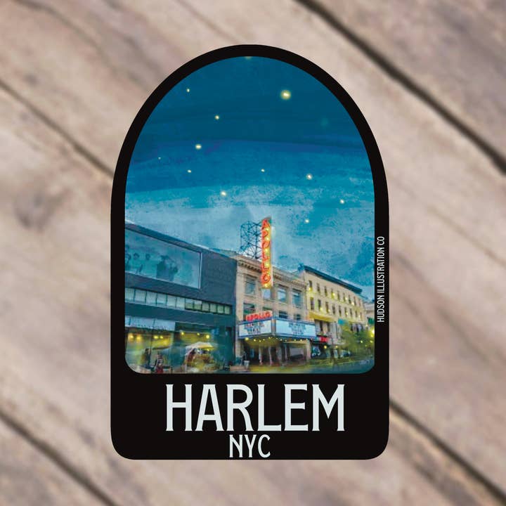 Hudson Illustration Co - About Town Co - Wholesale Sticker - Harlem NYC - Waterproof Sticker/Magnet/Print/Postcard0