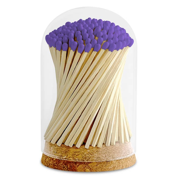 Thankful Greetings - Wholesale Matches - 4" Matches in Premium Glass Cloche - Color of Your Choice21