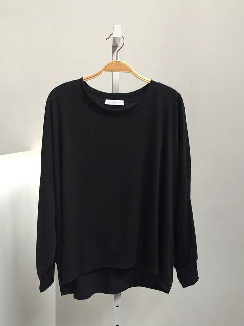 DROP SHOULDER KNIT SWEATER - 223069T for wholesale by Chris & Carol Apparel