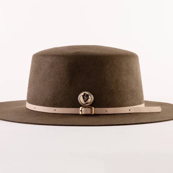 Chapeau Fedora en laine Greenwood pour la vente par Anu’Crown Luxury Brims