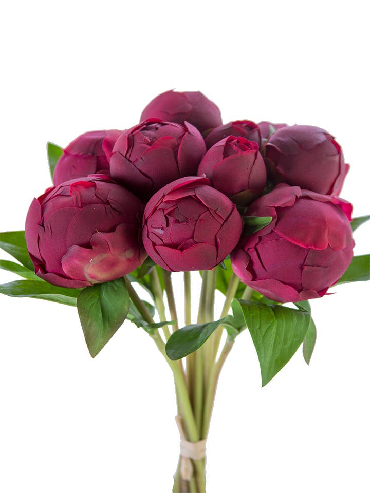 American Best - Wholesale Artificial Flowers - 12" FRESH TOUCH PEONY BUD BUNDLE X102