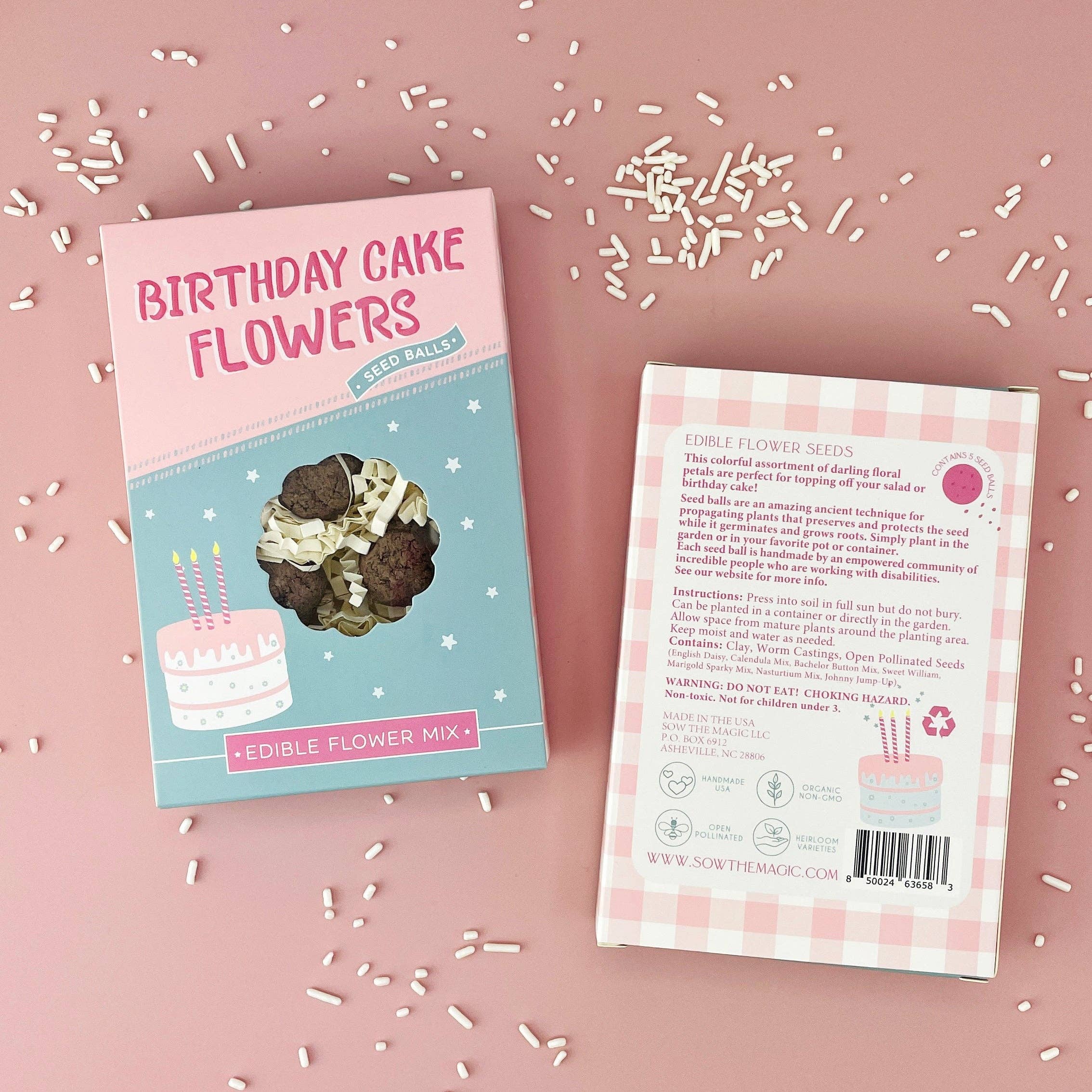 Sow the Magic – wholesale Plant seeds – Birthday Cake Seed Ball Gift Box2