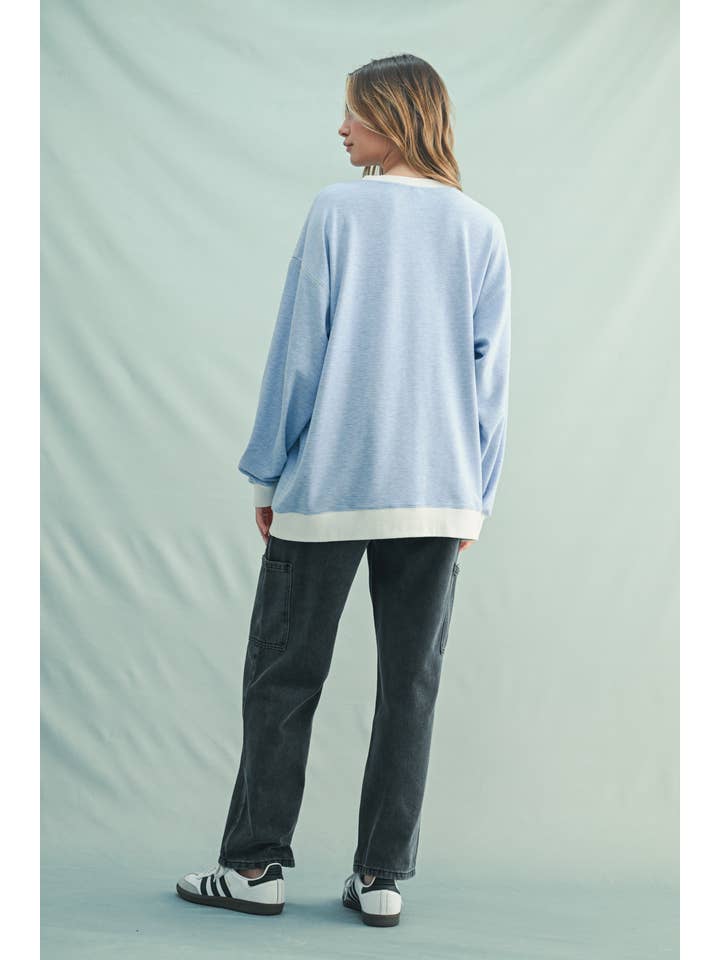 Wishlist Apparel - Wholesale Knit Sweater - Women's - SOFT-TOUCH STRIPED KNIT PULLOVER / WL24-9417