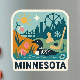 Minnesota Icon Sticker for wholesale by Kase Wear