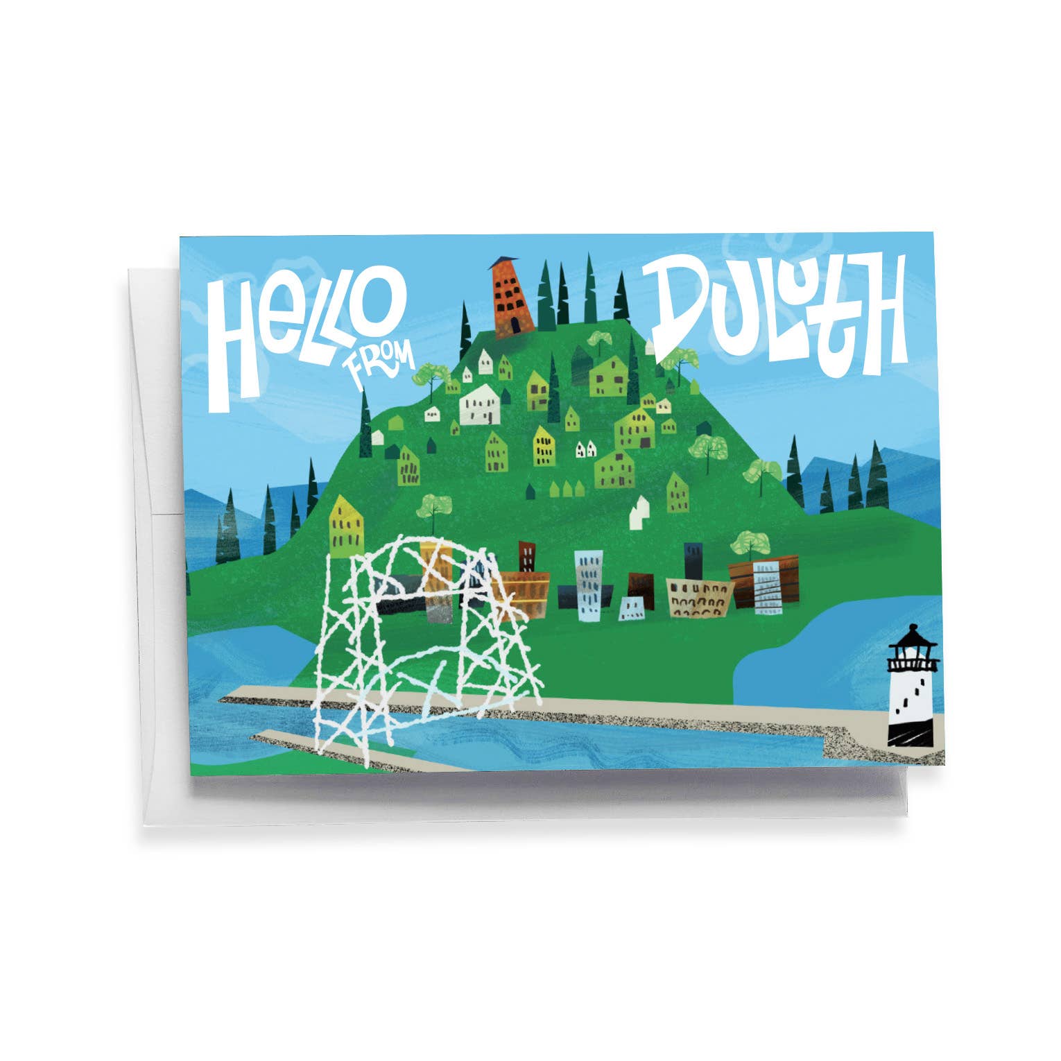 Brian Barber, Illustration - Wholesale Postcard - Hello from Duluth