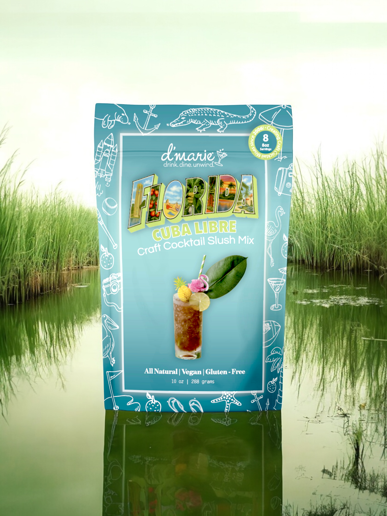 d'marie inc. - Wholesale Cocktail Mix/Syrup - Florida Cuba Libre Cocktail - Ready-To-Freeze Cocktail0