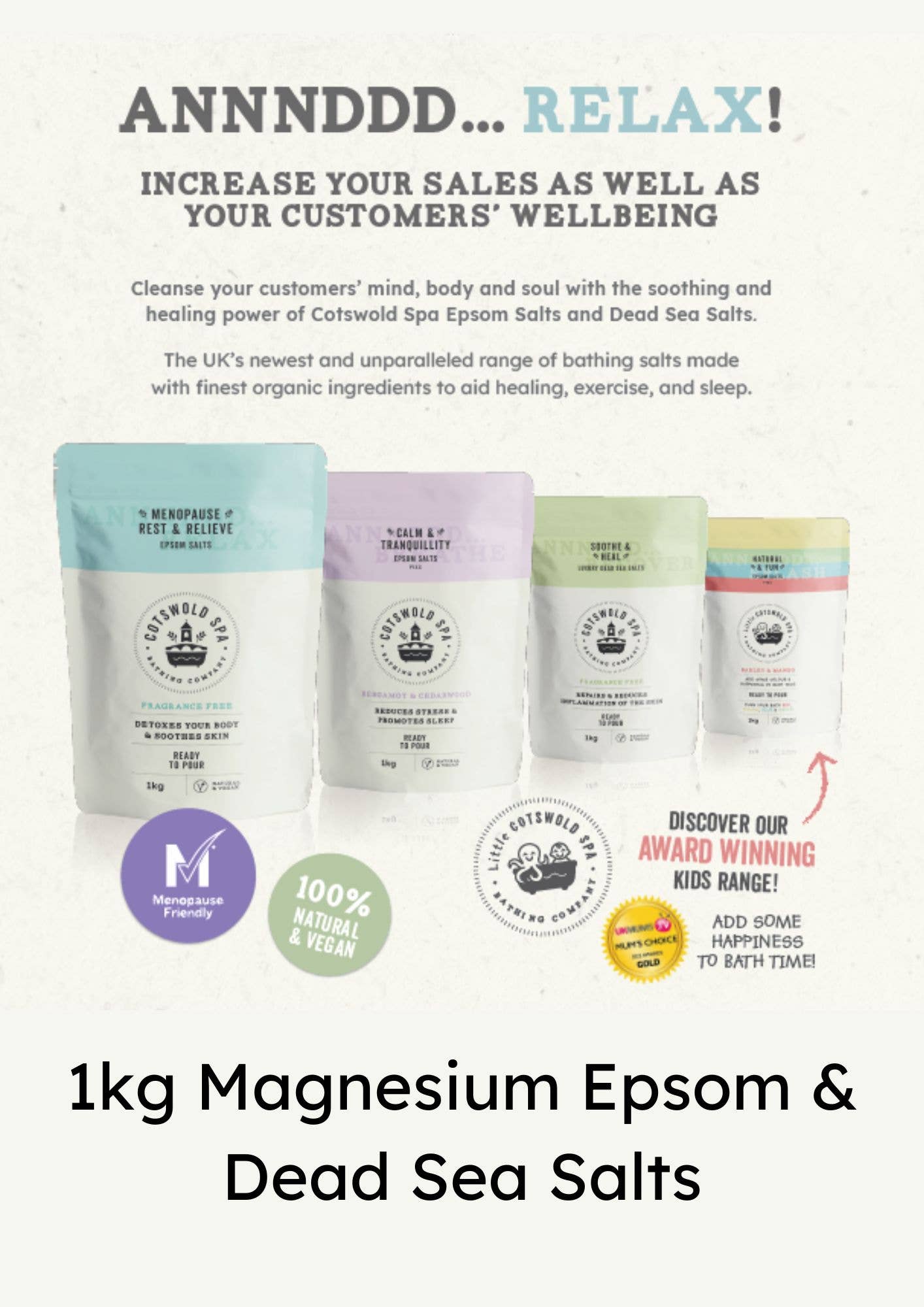 Cotswold Spa Bathing Company – wholesale Bath salts – Calm & Tranquility with Bergamot 250g Bath & Foot Spa2