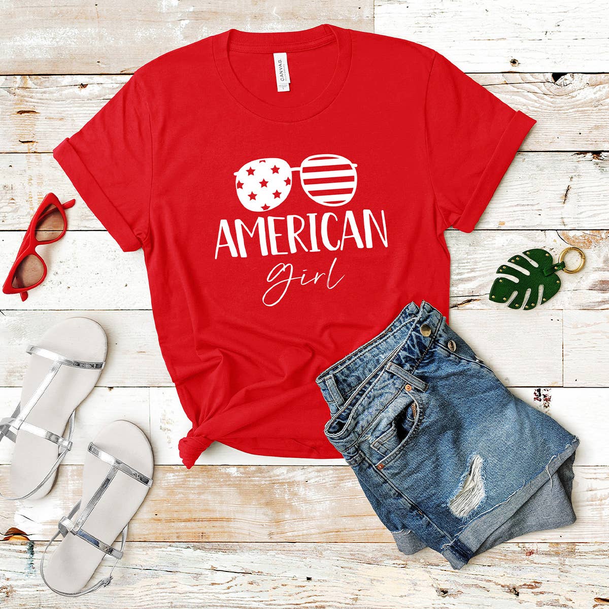 Viv&Lou - Wholesale Screen Printed T-Shirt - Women's - American Girl T-Shirt2