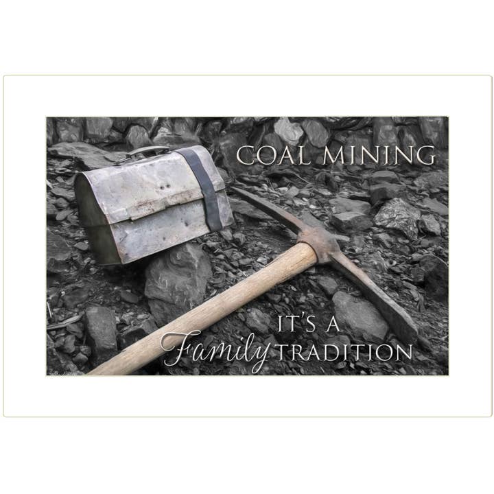 "Coal Mining" by Lori Deiter, Framed Print, White Frame for wholesale by Trendy Decor 4U
