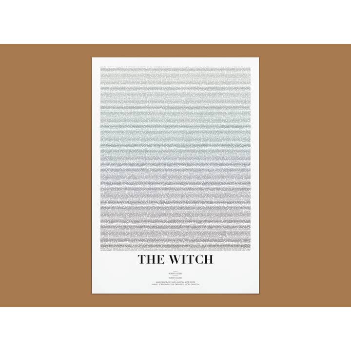 The Witch Film Script Film Poster Art Print voor wholesale door Fade Out Prints