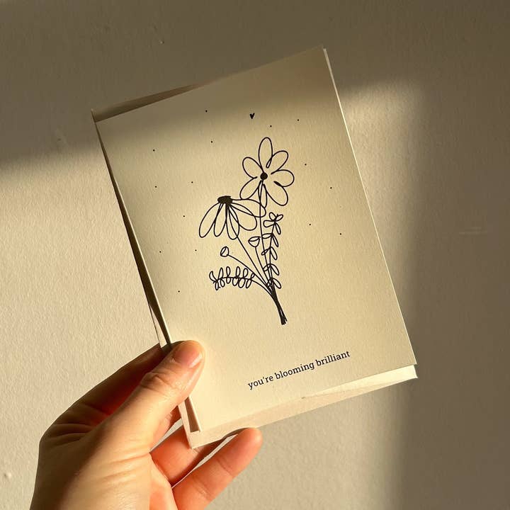 Screen Printed Spring Card For Friend for wholesale by Twenty two east