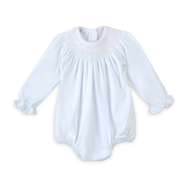 Magnolia Baby - Wholesale Bodysuit (Non-Footed) - Baby - Lizzie's Classics Bishop Long Sleeve Bubble - Pink0