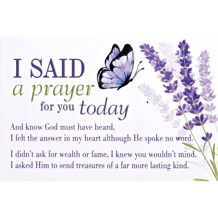 Dicksons - Wholesale Bookmark - Itty Bitty Card Lavender I Said A Prayer