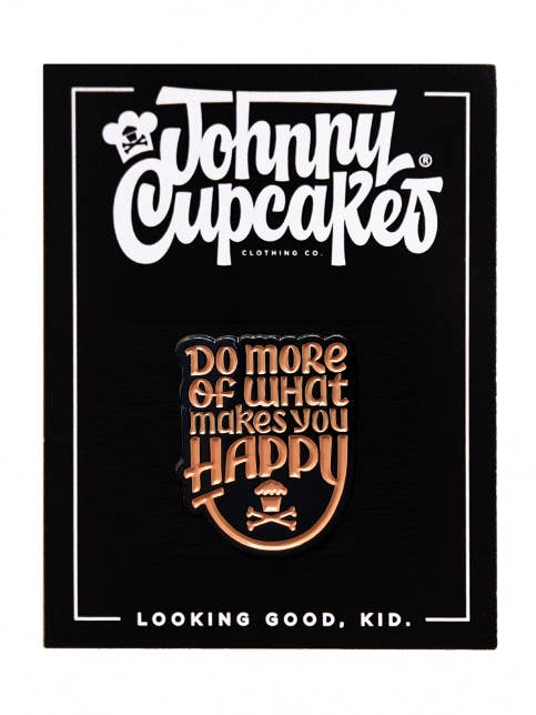 Happiness Peach Enamel Pin for wholesale by Johnny Cupcakes
