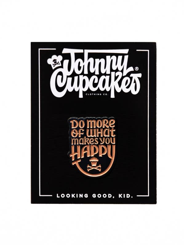 Happiness Peach Enamel Pin for wholesale by Johnny Cupcakes