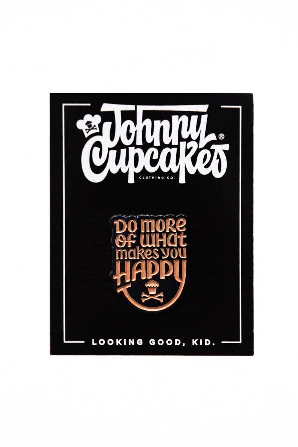 Happiness Peach Enamel Pin for wholesale by Johnny Cupcakes