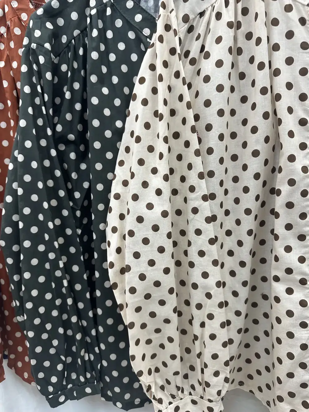 Mimi & Gogo - Wholesale Button Down Shirt - Women's - Printed Cotton Polka Dot Shirt10